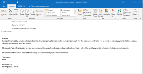 spear phishing accounting email example
