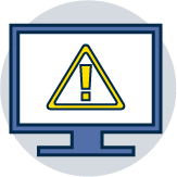 caution computer icon caution computer icon